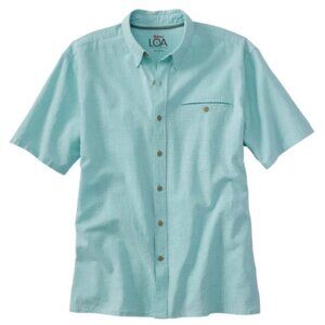 Rail Riders Hemp Organic Surfside Men's Button Up LOA‎ Short Sleeve Shirt XXL